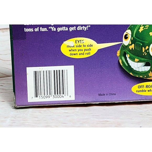 Vintage Chevron Cars Green Toy Car - Working Side View Mirrors, Moving Eyes Gift - Picture 12 of 15